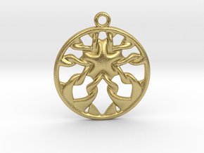 Roots_Pendant in Natural Brass