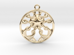 Roots_Pendant in 14k Gold Plated Brass