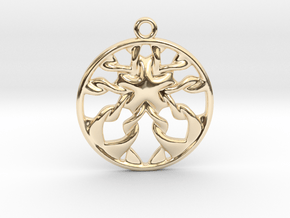 Roots_Pendant in 9K Yellow Gold 
