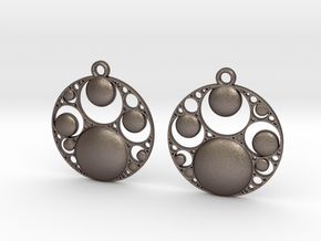 ApoEarrings in Polished Bronzed-Silver Steel