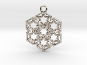 Starry_Pendant in Rhodium Plated Brass