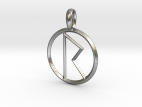 Rune Raidho in Natural Silver