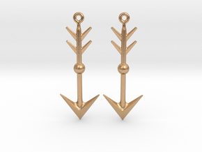 Arrow II - Drop Earrings in Natural Bronze