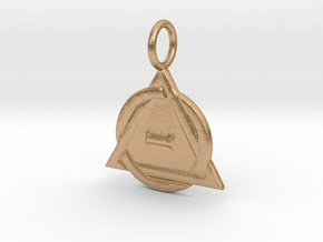 Theta-Delta Therian Charm in Natural Bronze