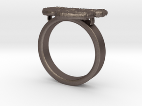 Newgrange Ring in Polished Bronzed Silver Steel