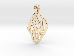 Voronoi based in 14k Gold Plated Brass