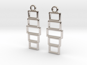 Rectangles in Rhodium Plated Brass