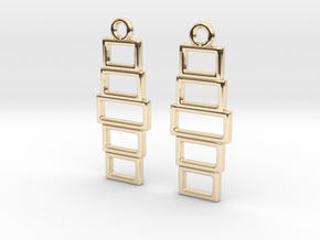 Rectangles in 14k Gold Plated Brass
