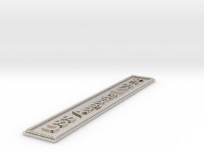 Nameplate USS Augusta LCS-34 in Rhodium Plated Brass