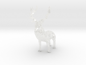 O Scale Grazing Deer in Clear Ultra Fine Detail Plastic