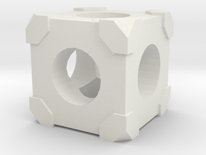 The Cube in White Natural Versatile Plastic