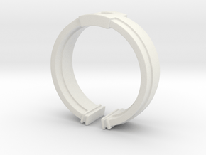 Box Ring in White Natural Versatile Plastic