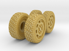 Earthrise Prowl Wheels & Tires Combo in Tan Fine Detail Plastic