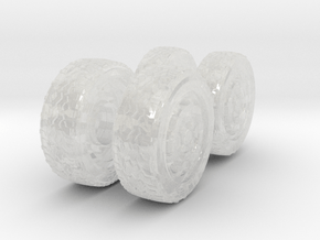 Earthrise Prowl Wheels & Tires Combo in Clear Ultra Fine Detail Plastic