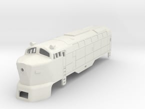 Z-Scale Baldwin RF-16 "Sharknose" Shell in White Natural Versatile Plastic