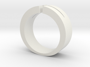 Split Ring in White Natural Versatile Plastic
