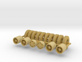 1/64th Military style wheels and tire set in Tan Fine Detail Plastic