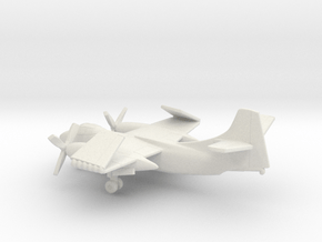 North American AJ-1 Savage (folded wings) in White Natural Versatile Plastic: 6mm