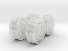 Earthrise Prowl Wheels (No Tires) in Clear Ultra Fine Detail Plastic