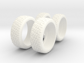 Earthrise Prowl Tires (No Wheels) in White Smooth Versatile Plastic