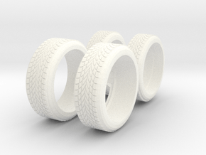 Earthrise Bluestreak Tires (No Wheels) in White Smooth Versatile Plastic
