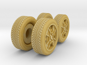 Earthrise Bluestreak Wheels & Tires Combo in Tan Fine Detail Plastic
