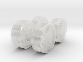 Earthrise Smokescreen Wheels (No Tires) in Clear Ultra Fine Detail Plastic