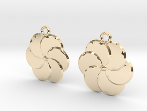 Flowers in 14k Gold Plated Brass