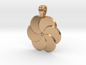 Simple flower in Polished Bronze