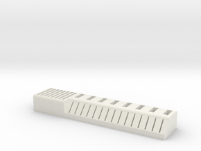 Multi-Storage Organizer for USB, SD, and MicroSD C in White Natural Versatile Plastic