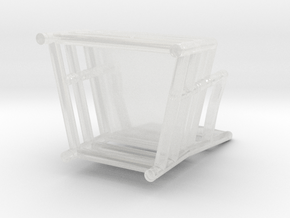 1:48 Miniature 18th Century Walnut Armchair in Clear Ultra Fine Detail Plastic