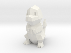 Low-Poly Charmander
 in White Natural Versatile Plastic