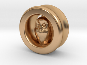 Owl Gauge, 1" in Polished Bronze