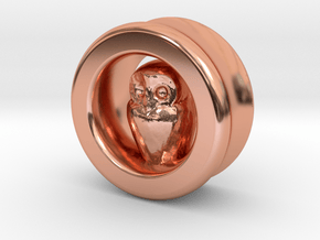 Owl Gauge, 1" in Polished Copper