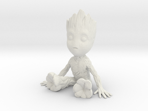 Baby Groot Air Plant Planter in White Natural Versatile Plastic