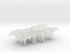 1-72nd Scale Oxen Set in Clear Ultra Fine Detail Plastic