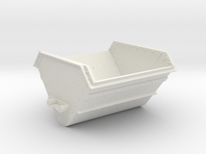16mm Scale Skip Wagon Body in White Natural Versatile Plastic