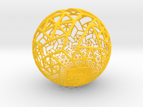 Grid Bulb II in Yellow Smooth Versatile Plastic