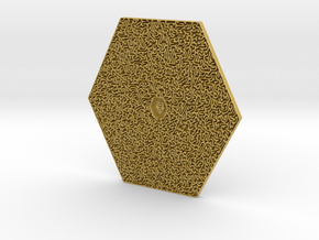 Hexagonal Maze in Tan Fine Detail Plastic