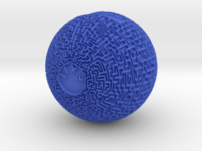 Maze Orb  in Blue Smooth Versatile Plastic
