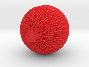 Maze Orb  in Red Smooth Versatile Plastic