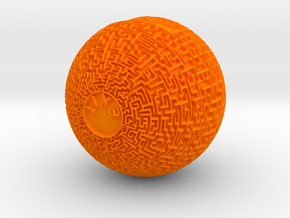 Maze Orb  in Orange Smooth Versatile Plastic