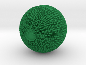 Maze Orb  in Green Smooth Versatile Plastic