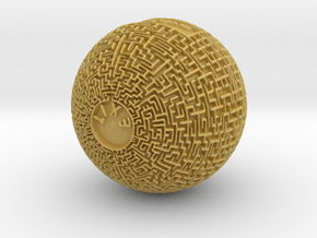 Maze Orb  in Tan Fine Detail Plastic