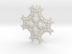 Sph Fractal Pendant in White Natural Versatile Plastic