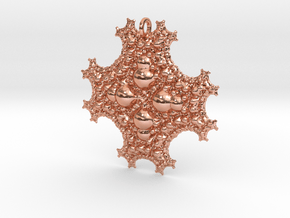 Sph Fractal Pendant in Polished Copper
