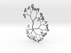 Fractal Trees Pendant in Processed Stainless Steel 17-4PH (BJT)