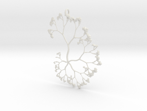Fractal Trees Pendant in White Natural TPE (SLS)
