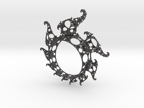 Klein Ring in Dark Gray PA12 Glass Beads