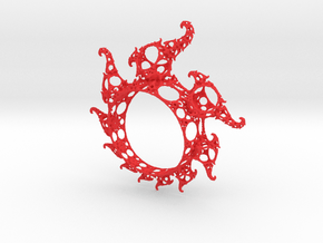 Klein Ring in Red Smooth Versatile Plastic